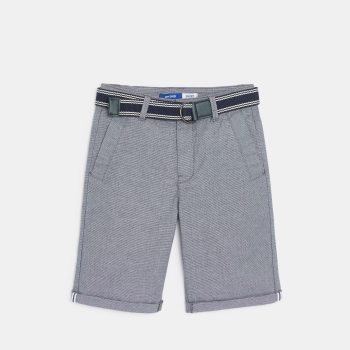 Bermuda chino ceinturé turquoise Garçon