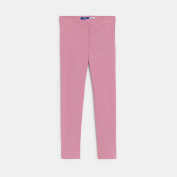 Leggings unis rose fille