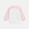 Tablier d'activités imprimé fleurs rose bébé fille