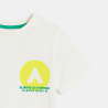 T-shirt manches courtes à message blanc Garçon