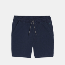 Bermuda en coton bleu garçon