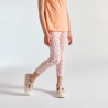 Leggings courts imprimés orange Fille