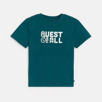 T-shirt manches courtes à message vert Garçon