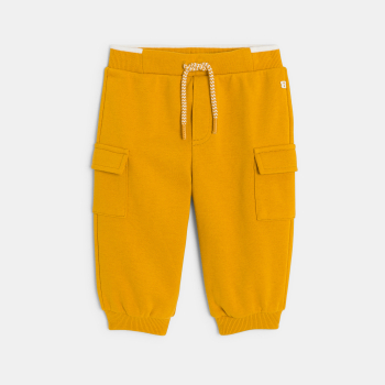 Pantalon de jogging molleton jaune bébé garçon