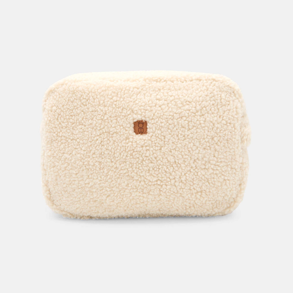 Trousse zippée moumoute rose bébé fille