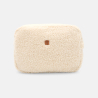 Trousse zippée moumoute blanc bébé fille