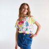 T-shirt imprimé multicolore Fille