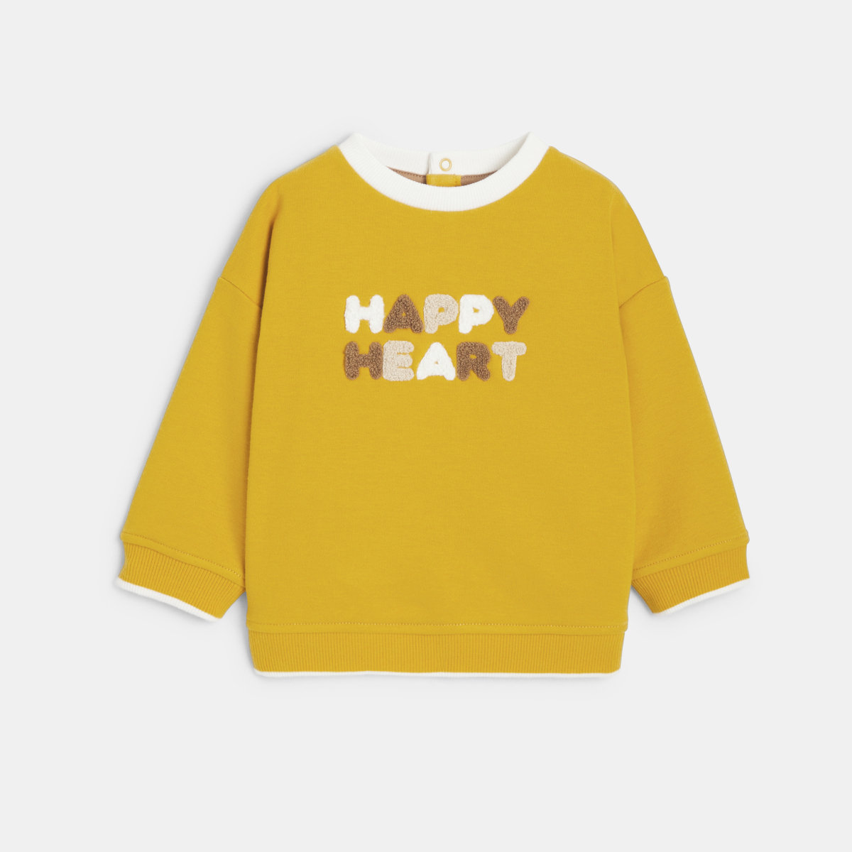 Pull en maille à message jaune bébé garçon Pull en maille à message jaune bébé garçon