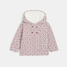 Manteau réversible moumoute rose bébé fille