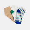 Chaussettes basses bleu bébé garçon (lot de 3)
