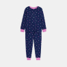 Pyjama 2 pièces en jersey imprimé bleu marine Fille