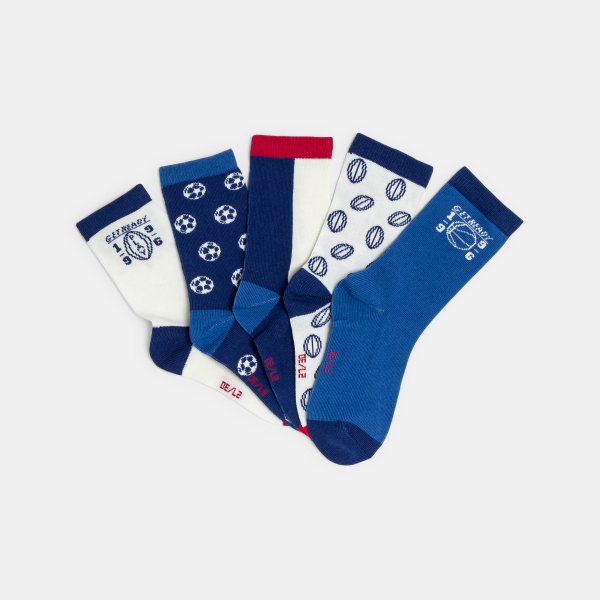 Lot de chaussettes garçon bleues