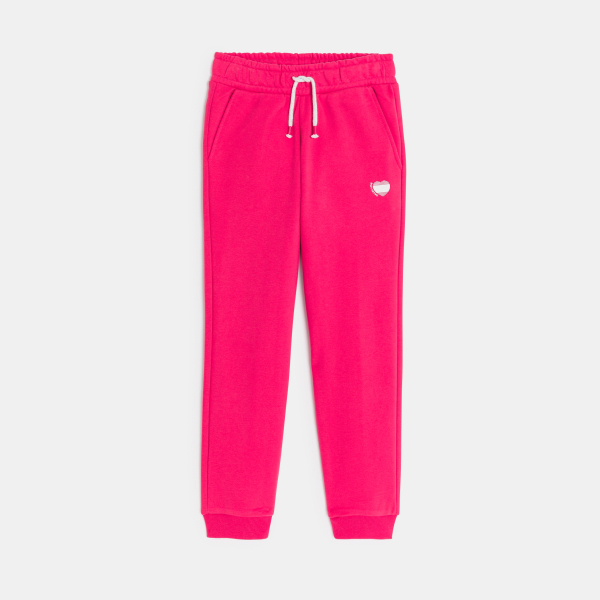 Jogging en molleton rose Fille