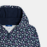 Sweat-shirt à capuche imprimé bleu Fille
