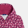 Sweat-shirt à capuche imprimé violet Fille