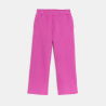 Jogging en molleton uni coupe large rose Fille