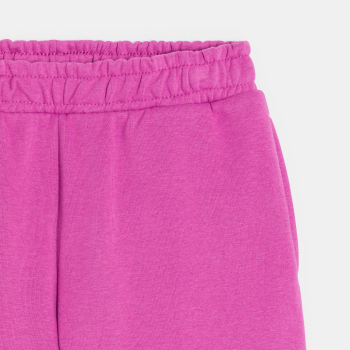Jogging en molleton uni coupe large rose Fille