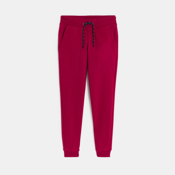 Pantalon de jogging en molleton rouge Garçon