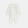 Combinaison longue maille tricot fantaisie blanc bébé naissance fille