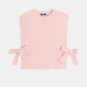 Pull poncho sans manches rose Fille