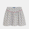 Jupe courte évasée imprimée gris Fille
