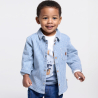 Surchemise rayée bleu bébé garçon