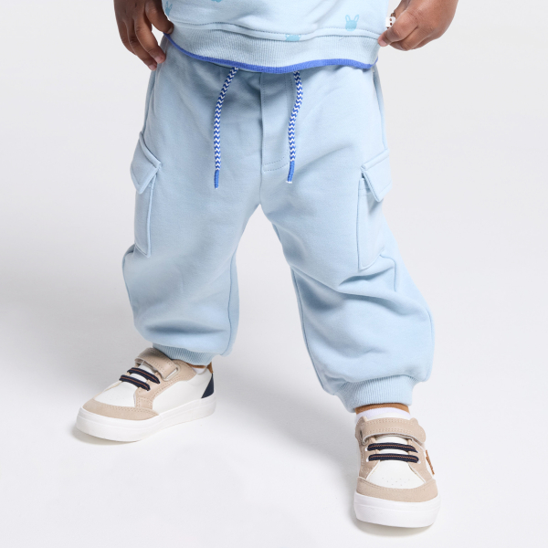 Pantalon de jogging molleton bleu bébé garçon 