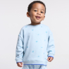Sweat en maille animaux bleu bébé garçon
