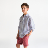 Chemise rayée mauve Garçon