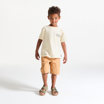 T-shirt manches courtes à message blanc Garçon