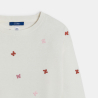 Pull fille papillons bicolores