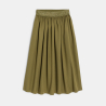 Jupe plissée fille kaki