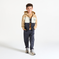 Sweat-shirt colorblock beige Garçon