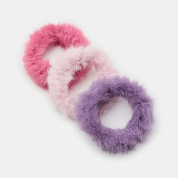 Chouchous en fausse fourrure (par 3) Fille