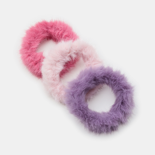 Chouchous en fausse fourrure (par 3) Fille