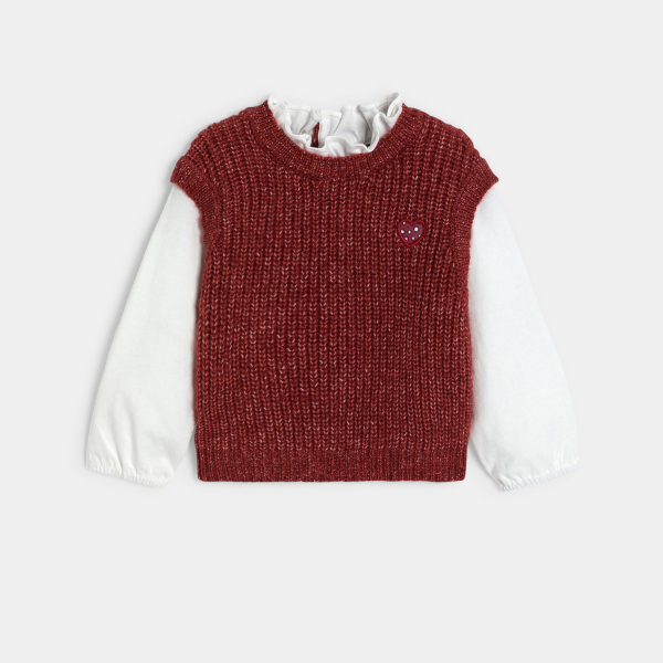 Pull chemisier fille