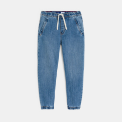 Jean coupe jogger denim bleu clair garçon