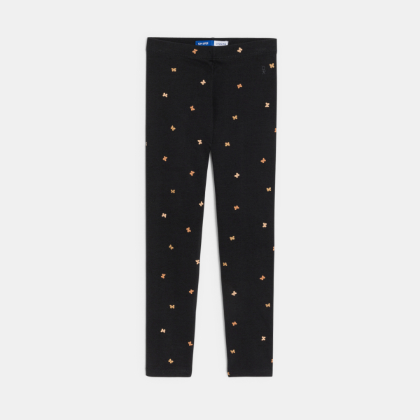 Legging papillon fille noir