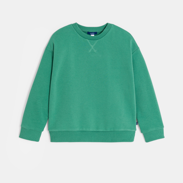 Sweat-shirt uni vert Garçon