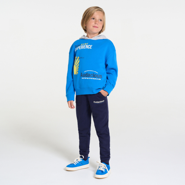 Pantalon de jogging gris chiné Garçon