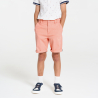 Short en toile rose Garçon