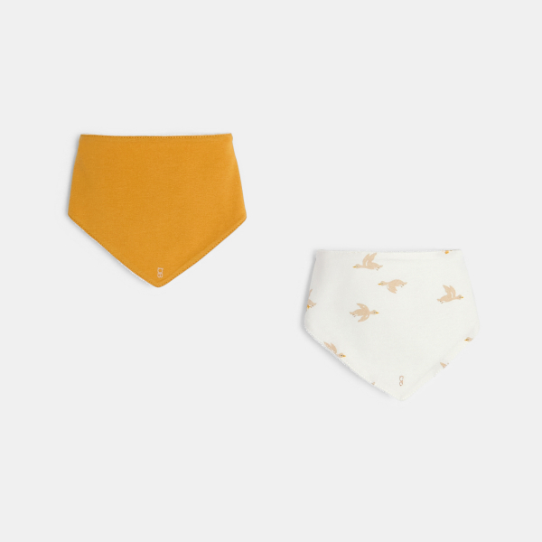 Bavoirs bébé jaune (lot de 2)