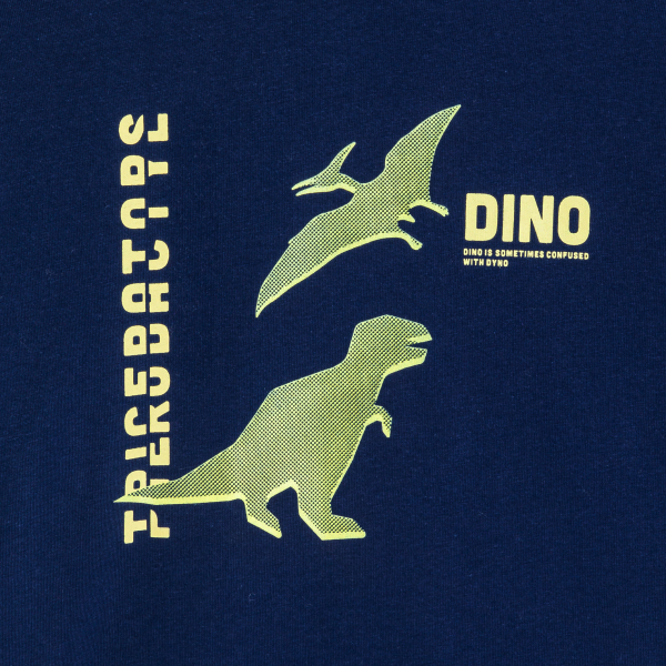T-shirt dinosaure garçon bleu 