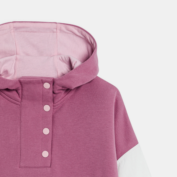 Sweat à capuche fille rose
