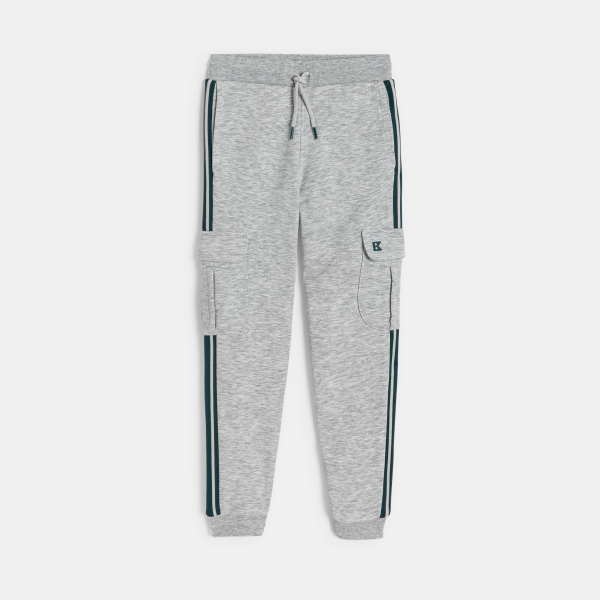 Jogging cargo garçon gris