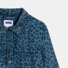 Veste en jean léopard bleu Fille