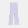 Legging flare uni mauve Fille