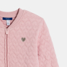 Teddy en molleton matelassé cœur rose Fille