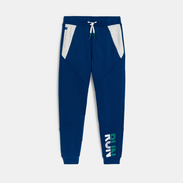 Jogging à message bleu Garçon
