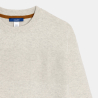 Pull col rond uni écru Garçon